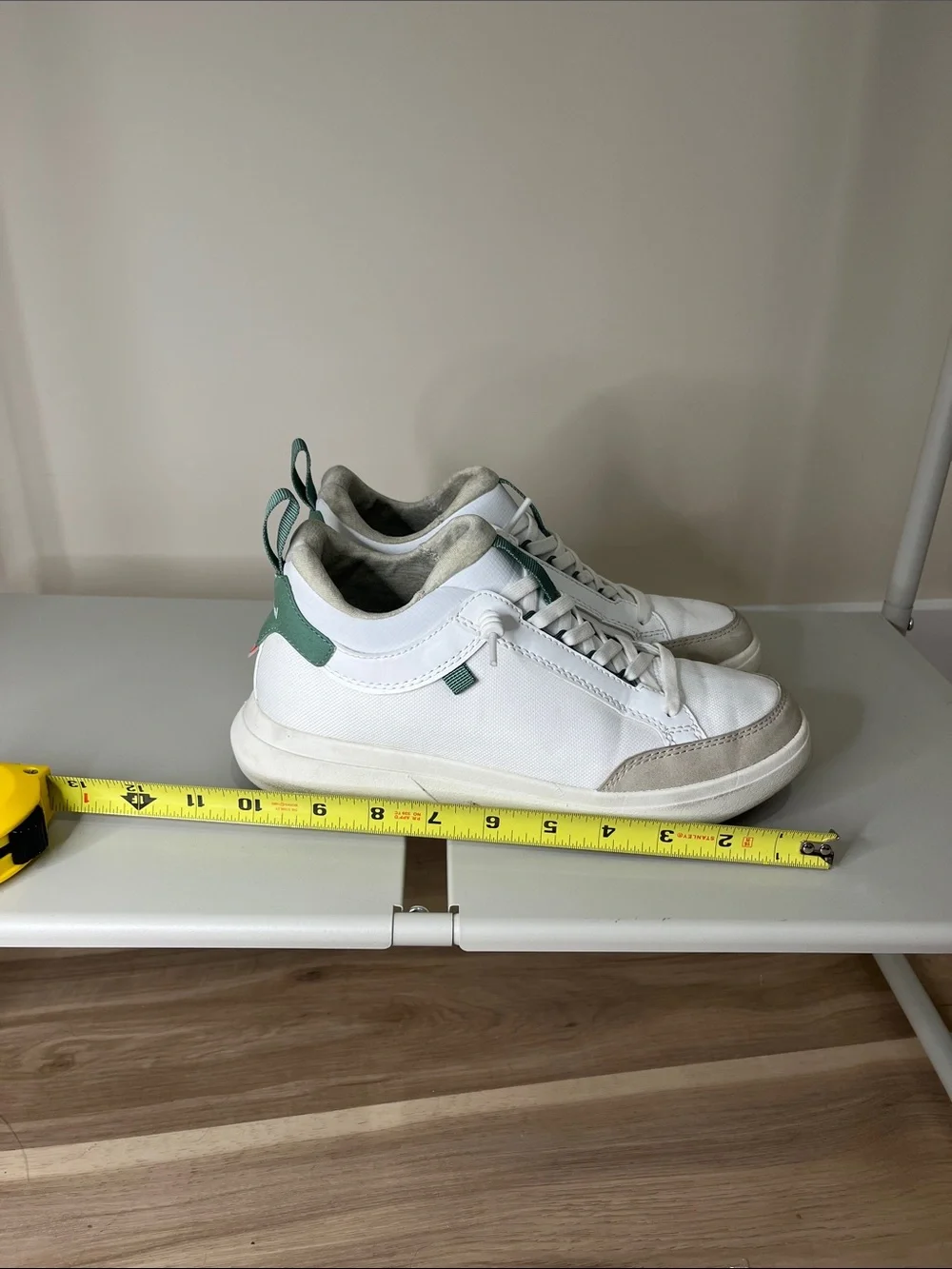 Tropicfeel White Sneakers with Green Heel Accents